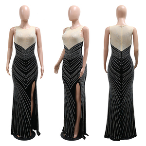 <span class=keywords><strong>Vestidos</strong></span> de Fiesta Elegantes sin Mangas, Largos hasta el Suelo, <span class=keywords><strong>para</strong></span> Invitadas de Boda, con Abertura Lateral, <span class=keywords><strong>para</strong></span> Mujer - Product Image 5