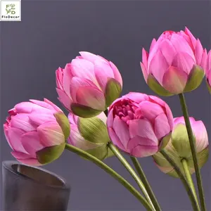 Grosir bunga Lotus sutra buatan kualitas tinggi untuk Buddha candi kolam renang rumah pernikahan Tahun Baru dekorasi