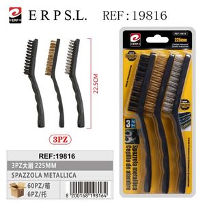 Set di 3 Spazzole Metalliche ERP da 225mm, Strumento per Pulizia Industriale - Product Image 3