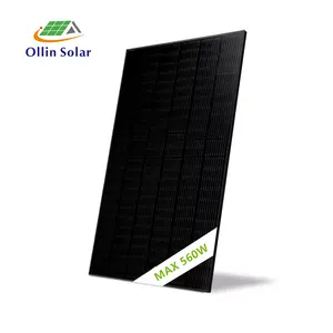 All Full Black 540w 550w Monocrystalline Solar Panel 540w 550w Stock PV Module OEM Mono Solar Panel