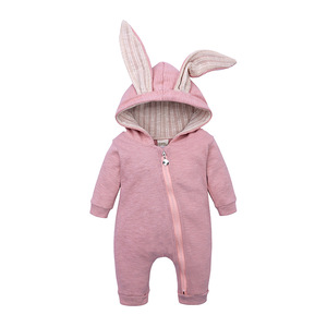 Mono de una Pieza con Capucha y Cremallera para Bebé, Diseño de Conejo con Orejas Grandes, Bonito y Económico, Novedad de Otoño Invierno 2019 - Product Image 6