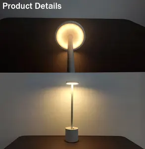 크리 에이 티브 LED 터치 충전식 휴대용 무선 럭셔리 현대 테이블 램프
