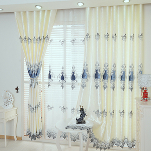 Vendita calda fantasia progettata 100% poliestere ricamato <span class=keywords><strong>tende</strong></span> termiche oscuranti <span class=keywords><strong>Beige</strong></span> per la casa 260cm - Product Image 3