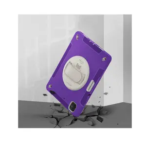360 dragonne rotative violet robuste housse de tablette robuste pour Ipad Pro 12.9 11 2021 2020 2018 étui