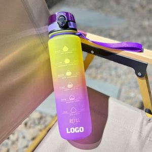Bouteille d'eau promotionnelle en gros avec logo personnalisé imprimé, idéale pour événements sportifs, cadeaux d'affaires, gobelet en plastique personnalisé - Product Image 1