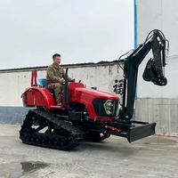 Tracteur agricole à quatre roues motrices de 120 CV avec cabine, machine intégrée haute puissance pour le semis sur les terres agricoles