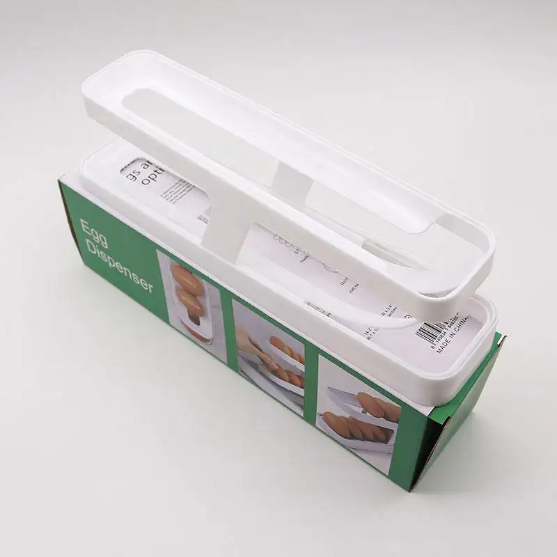 2 Tier Dispenser Roll-Down Koelkast Ei Dispenser Eierhouder Automatische Rollende Ei Opslag Container Voor Keuken