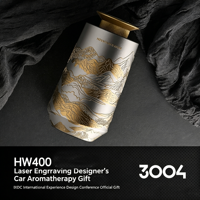 Diffuseur haut de gamme 3004 pour entreprise, motif montagne plaqué or, diffuseur métallique pour voiture et maison, coffret cadeau d'entreprise pour les fêtes