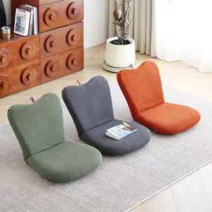 Chaise longue tatami avec dossier, chaise pliante pour l'intérieur et l'extérieur, gris, orange, vert, gris foncé - Product Image 3