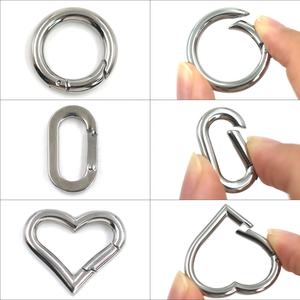 ステンレス製スプリングキーリングブランク、回転式スプリングクラスプ、シルバーのスプリングフック、ハンドバッグDIYバッグ、キーリング、クラフト製作に - Product Image 5