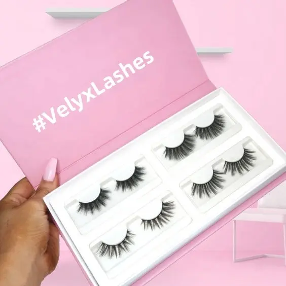 VELYX LASHES Fluffy 100% Real Mink Lashes Private label Eyelashes Mink Lashes 3d Mink 25mm Eyelashes Custom Eyelash box