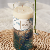Benutzer definiertes Logo Handgemachtes weißes Soja wachs Aroma therapie öl Starke Gel-Duft kerzen