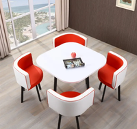 Ensemble de table et de chaises de réception simple pour la maison, petite table ronde, table de conférence pour magasin, bureau, mobilier de restaurant de loisirs