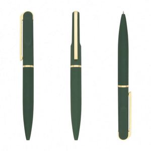 High End Custom Logo Matte Black Ballpoint <b>Pen</b> for Business Office Soft Metal <b>Pen</b> 0.7mm Writing Width Good Texture Rubber Finish - Product Image 3