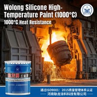 Peinture silicone liquide Wolong haute température 1000°C, résistante à la chaleur, finition mate pour chaudière, cheminée, tuyau d'échappement, acier, brosse