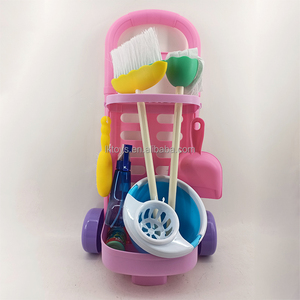 Lucky Toys Kit de nettoyage en gros, ensemble de jeu d'imitation, <span class=keywords><strong>balai</strong></span>, serpillière, seau à fumier, brosse, vaporisateur, <span class=keywords><strong>chariot</strong></span> de nettoyage - Product Image 4