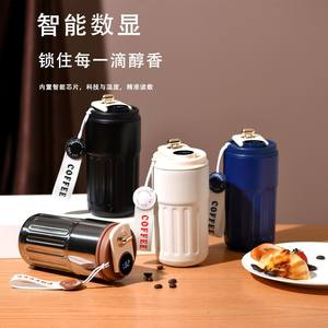 แก้วกาแฟอัจฉริยะ XK-N-118 ขนาด 420 มล. พร้อมหน้าจอแสดงอุณหภูมิ แก้วเก็บความร้อนแบบพกพาสำหรับผู้ชายและผู้หญิง ทำจากสแตนเลสสตีลสองชั้น - Product Image 4