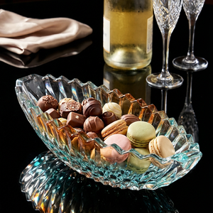 Bol à fruits en cristal coloré, plat à dessert, à gâteau, à bonbons, à collations, grande taille, bol décoratif pour centre de table - Product Image 2