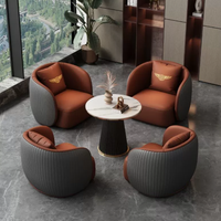 Ensemble table et chaise de loisirs individuels, style luxe léger et moderne, mobilier de négociation minimaliste pour réception d'hôtel