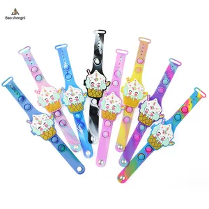 Jam tangan anak, jam tangan silikon layar sentuh Digital LED olahraga dengan boneka bercahaya kustom