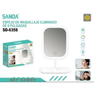 Sanda Lighted Makeup <b>Mirror</b> 8 Inch With Led Lighting For Beauty Application - Product Image 3