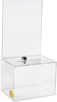 RAY YI Maßgefertigte Großhandels-Design Luxus Herz-Spendenbox aus Acryl & Luftfahrt-Aluminium 5mm Dick mit Schloss und Schlüssel