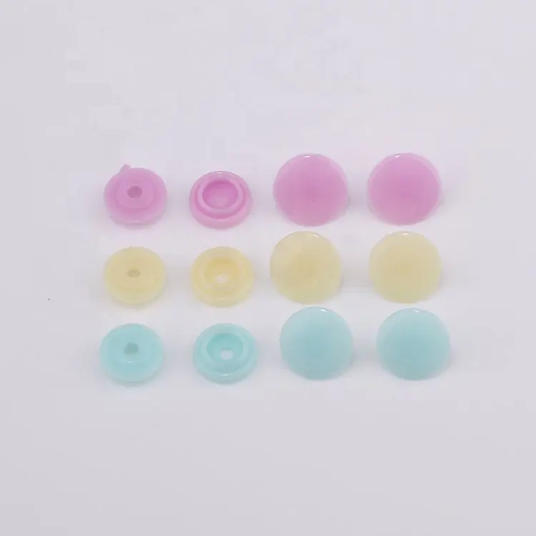 2019 high quality 9mm 10mm plastic clear color snap button
