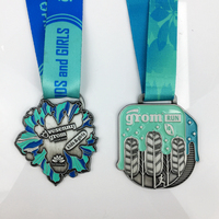 Médaille en métal plaqué or et argent marathon 5K 10K pour le cyclisme sur piste gravé Karaté pour l'obtention du diplôme Produit d'artisanat en métal