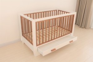 Cama de recién nacido multifuncional de estilo de lujo, cunas de bebé a precio de fábrica con parachoques, cuna de bebé, cunas para niños - Product Image 4