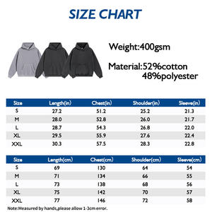 Custom Acid Wash Vintage Wash Hoodies 400Gsm Bordado Logo Heavy Unisex Oversize en blanco drop shoulder Hoodie - Product Image 6