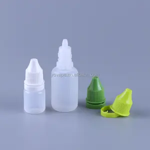 Durable plastic leak-proof squeeze juice 3 ml 5ml 10 ml 15ml 20ml 30ml tamper proof cap soft PE LDPE eye drops dropper bottle