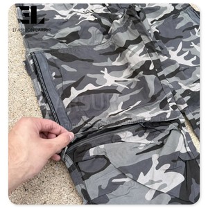 LARSUR produttore di abbigliamento personalizzato pantaloni cargo mimetici in cotone sguatteri da uomo con stampa a gamba dritta pantaloni tattici da skate da uomo - Product Image 3