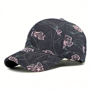 New Women Fashion Ethnic Style Jacquard Flower Baseball Cap Outdoor Sun Hat Denim <b>Sunscreen</b> Sports Hat - Product Image 4