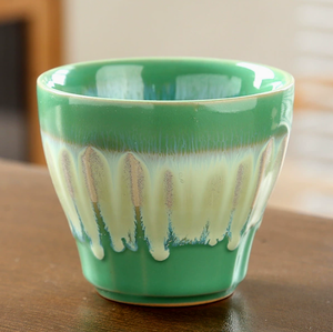 Tasse à thé vintage aux couleurs fluides 200 ml, en céramique à glaçure réactive, sans anse, pour café, eau, thé de <span class=keywords><strong>l</strong></span>'après-midi et dégustation - Product Image 4