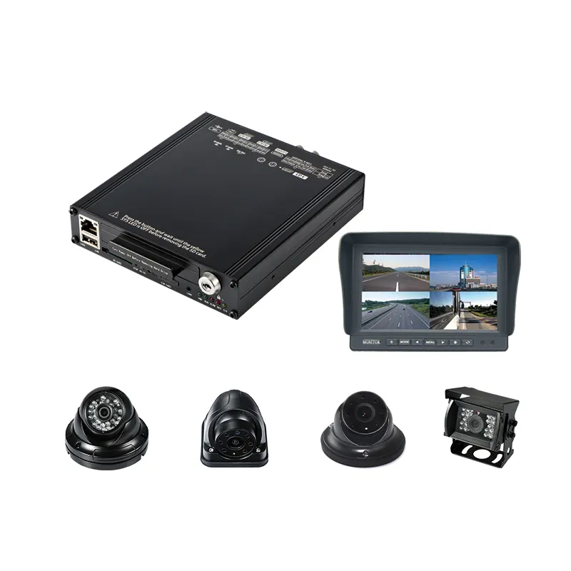 4CH AHD 1080P 4G + GPS + WIFI + G-sensörü otobüs/kamyon kamera sistemi