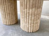 Table basse en travertin naturel de luxe, design moderne, meubles de salon, table basse en marbre travertin