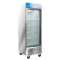 Directly Cooled Glass Door Beverage Cabinet 150L Compact Drink Refrigerator Energy Efficient