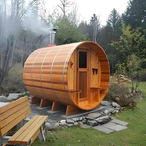 Sauna extérieur traditionnel en bois massif de cèdre avec protection anti-UV et sans électricité - Product Image 2