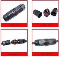 Connecteur étanche Lilutong L20 Power IP68 à fixation par vis, en plastique, 3 broches, avec 2, 3 ou 4 broches