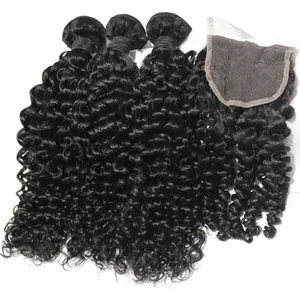 Hot Sale New Arrival Raw Cambodian Deep Curly Hair Extensions,12A Raw Cuticle Aliged Cambodian Hair Bundles With Closure Frontal