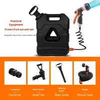 Douche à pompe à air Zeyuan haute pression 21 litres (5,5 gallons) en plastique, pratique pour le stockage d'eau, composants pour camping-car et camping