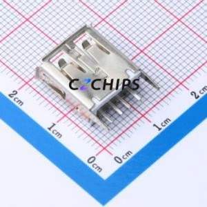 USB-256-BRYH137 USB Connector Through hole Component (THT) Connector Type-A USB 2.0 Female Through Hole - Product Image 2