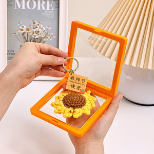 Sunflower <b>Gift</b> <b>Set</b> For Teachers Day Creative Jewelry Packaging Box With Keychain And Flower Design - Product Image 1