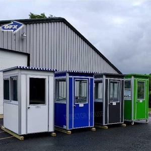 Modern design prefab security guardroom hot selling portable outdoor security cabin prefab sentry box