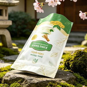 Sachet d'emballage alimentaire personnalisé, pochette refermable avec fermeture éclair pour l'emballage de poudre de matcha - Product Image 6