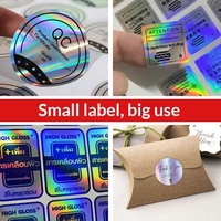 Autocollant holographique 3D laser coloré, logo de marque, anti-contrefaçon, résistant à la déchirure, surface lisse, utilisation agricole