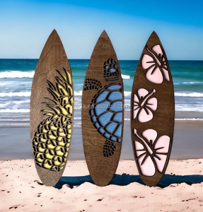 Décoration Murale en Bois : Planche <span class=keywords><strong>de</strong></span> <span class=keywords><strong>Surf</strong></span> Décorative pour la Plage, la Chambre, la Salle <span class=keywords><strong>de</strong></span> Fête ou comme Art Mural - Product Image 5
