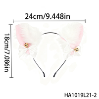 Ensemble d'accessoires pour masque avec bandeau oreilles de chat, kit de cosplay chat noir pour femmes, Halloween, carnaval, fête costumée