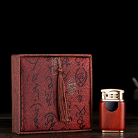 Briquet électronique USB JOBON en bois de santal rechargeable, design minimaliste, double arc, personnalisable, pour cigarettes et bougies – Vente en gros