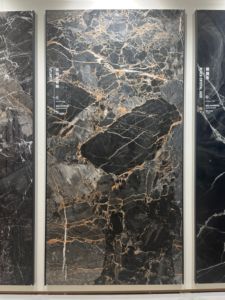 Tấm sứ khổ lớn 1200x2400mm gạch đá cẩm thạch màu đen cho khách sạn biệt thự gạch lát sàn không gian thương mại - Product Image 2